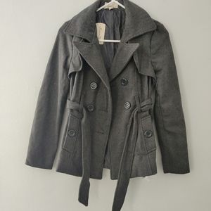 GRAY CHARCOAL PEA COAT SIZE SMALL
